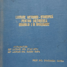 Lucrare Tehnico-stiintifica Pentru Obtinerea Gradului I De In - Stan Mitu, Eugen Rapa, Smaranda Oarza ,556372