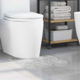 vidaXL Covoraș baie formă U, gri, 50x50 cm poliester antiderapant