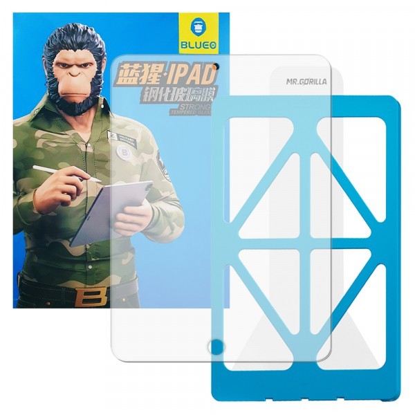 Folie de protectie Ecran Blueo HD Applicator Pro pentru Apple iPad 10.2 (2021) / 10.2 (2020) / 10.2 (2019), Sticla Securizata, Full Glue