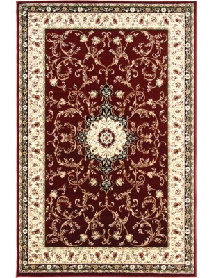 Covor Model Lotos 523-210, Marime 50 x 80 cm, Rosu, Inaltime Fir 8 mm, Antialergic, Polipropilena, Living, Dormitor, Sufragerie, Birou foto