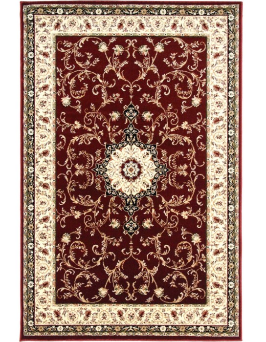 Covor Model Lotos 523-210, Marime 50 x 80 cm, Rosu, Inaltime Fir 8 mm, Antialergic, Polipropilena, Living, Dormitor, Sufragerie, Birou