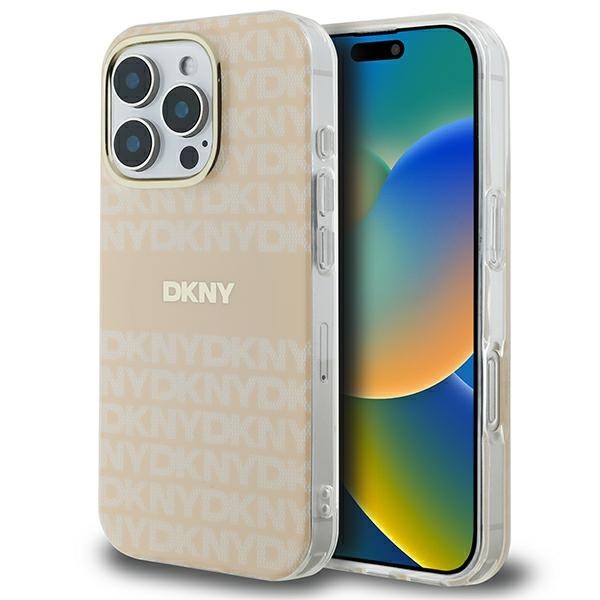DKNY - Hardcase Repeat Texture Patern &amp;amp; Stripe MagSafe (DKHMP16LHRHSEP) - iPhone 16 Pro - Pink