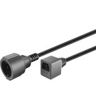 Cablu prelungitor Schuko mama la tata IEC C14 1.5m 10A cupru 3x1mm, Goobay