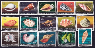 DB1 Fauna Marina Scoici 1968 Papua Noua Guinee 15 v. MNH foto