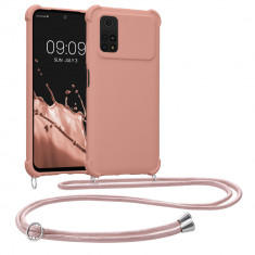 Husa Kwmobile pentru Xiaomi Poco M4 Pro 5G, Silicon, Roz, 59494.154