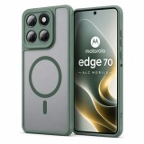 Husa pentru Motorola Edge 70, Matte MagSafe, Protectie 360, Anti-Soc, Protectie Camera, Verde