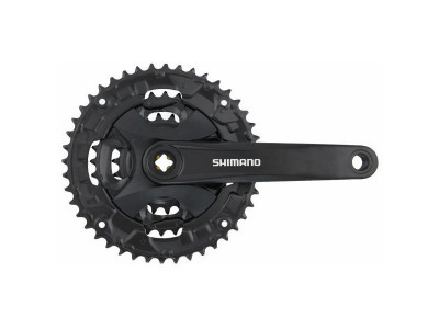 Angrenaj Pedalier Shimano FC-MT101, Pt. 3x9 Vit., Brat 175Mm, 40X30X22T, Fara Cg, Incl. Suruburi De Fixare, Incompatibil Chaincase, Negru foto