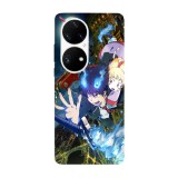 Husa compatibila cu Huawei Nova Y70 model Blue Exorcist battle, Silicon, TPU, Viceversa, Transparent, Carcasa