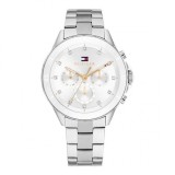 Tommy Hilfiger Mellie Ceas Bărbați 40mm Cronograf Cu Baterie Cu Brățară Din Metal Argintie 1782707