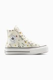 Converse teniși Chuck Taylor All Star Lift culoarea alb, A15536C