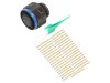 Conector militar Amphenol D38999/26ZD35SN, 37 pini, mama, aurit, montare pe cablu, drept