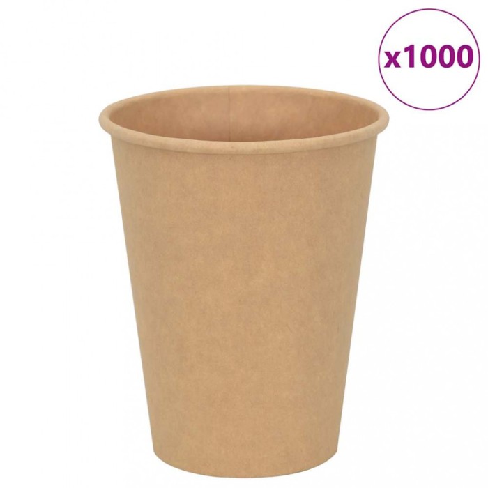 Cești de cafea din h&acirc;rtie 1000 buc 12 oz 300 ml maro