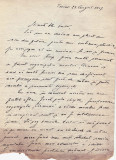 Autograf: Septimiu Albini catre omul politic Emil Pop, la Cluj, in august 1927
