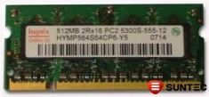 Memorii Laptop Hynix 512MB DDR2 PC2-5300 667MHz foto