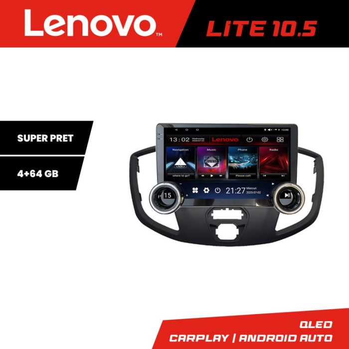 Navigatie Ford Transit V363 2015-2021 Lenovo 8 core 4+64 10.5 inch Incell 1K android Wifi 5Ghz gps internet Kit-custom CarStore Technology