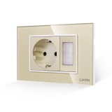 Cumpara ieftin Priza Schuko + Lampa de Veghe cu Rama din Sticla LUXION, Standard Italian, 3M SmartElectro IntelligentHouse