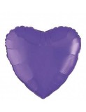 Balon Folie Metalizat Inima Mov - 45 cm