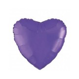 Balon Folie Metalizat Inima Mov - 45 cm
