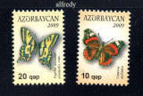AZERBAIJAN 2009, Fauna, Fluturi, serie neuzata, MNH
