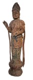 Guanyin-statuetea monumentala din lemn patinat WIF122