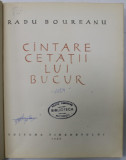 CINTARE CETATII LUI BUCUR de RADU BOUREANU , coperta de PETRE GRANT , 1959