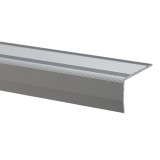Profil aluminiu pentru treapta, SET S42, autoadeziv, argintiu, 40 x 22 x 1000 mm