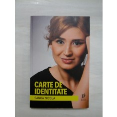 CARTE DE IDENTITATE - SANDA NICOLA