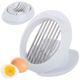 Slicer pentru ouă fierte, material plastic și oțel, dimensiuni 11cm x 13.5cm x 4cm
