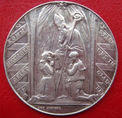 Medalie argint Germania semnata L. Zimpel - Episcopul Franz Maria LINZ foto