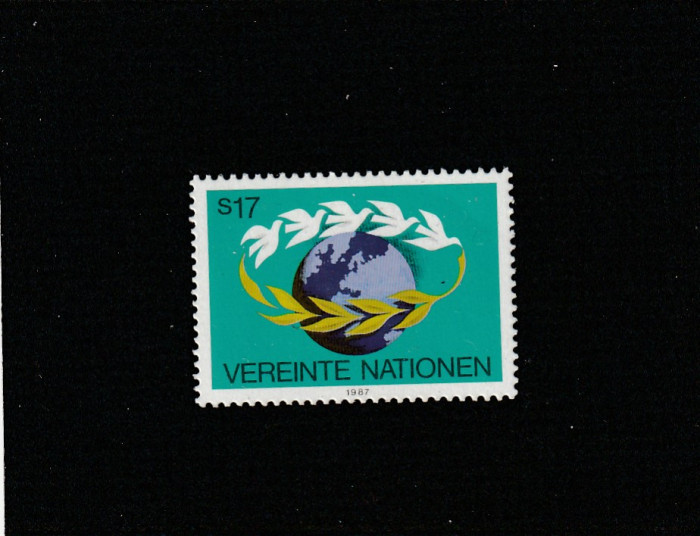 Natiunile Unite Vienna 1987-Simbol UNO,dantelate,MNH,Mi.74