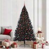 VidaXL Pom de Crăciun artificial pre-iluminat Negru 210 cm PVC 3397154