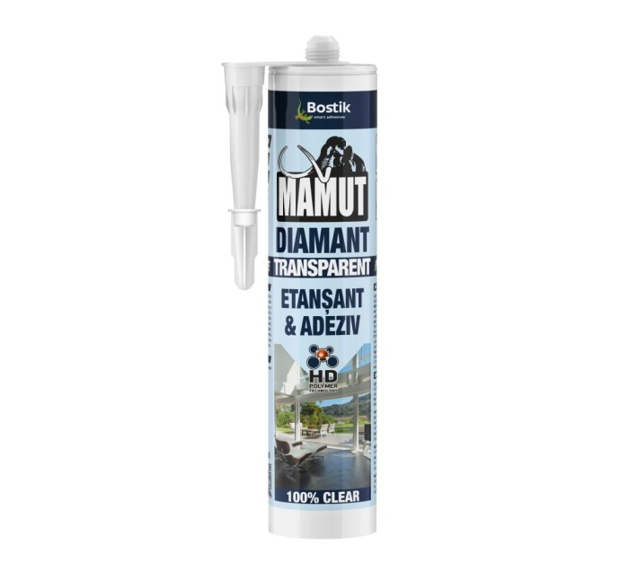 Adeziv pentru suprafete multiple, flexibil, Mamut Universal Diamant, interior, transparent, 290 ml