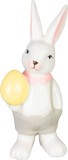 Decoratiune iepuras de Paste cu ou MagicHome, 6,3x6,5x14,9 cm