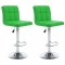 Gossi scaune de bar, 2 buc., verde, piele ecologica