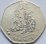 50 pence 2011 Marea Britanie, Boccia, 2012 Summer Olympics, London, km#1189