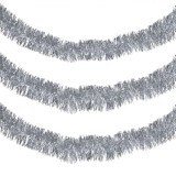 Beteală Crăciun, Argintie, Lungime 3m, Lățime 7cm, Plastic