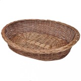 Coș pentru c&acirc;ini/animale de companie din salcie naturală 90 cm, vidaXL