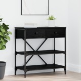 vidaXL Masă de console Stejar negru 75x34.5x75 cm Lemn inginerie
