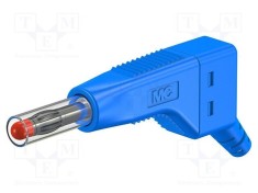 Conector banană 4mm ST&Auml;UBLI 32A 30VAC 60VDC albastru 2,5mm&sup2;