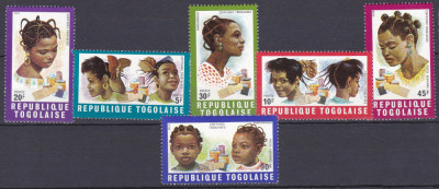 DB1 Togo Coafuri Africane traditionale 6 v. MNH foto