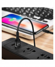 Cablu date usams aluminium braided us-sj220 u5 lighting iphone x, xs negru foto