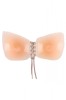 BRA249-152 Sutien invizibil cu snur reglabil, bej nude, Push Up, d