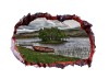 Autocolant decorativ, Gaura in perete, Multicolor, 85 cm, 606STC-1, animale si pasari, Oem