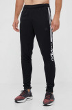 Adidas pantaloni de trening culoarea negru, cu imprimeu IA3048