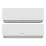 Aparat aer conditionat pentru 2 incaperi BOSCH Climate 3200i, 9000/12000 BTU, A++/A+, Inverter, Unitate externa 18000 BTU, Afisaj, alb