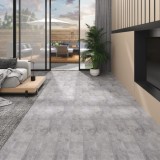VidaXL Plăci pardoseală autoadezive, maro ciment, 4,46 m&sup2;, PVC, 3 mm