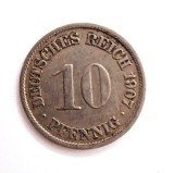 moneda Germania ( Wilhelm I) 10 pfenning 1907 ( F ) km # 4