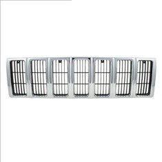 Grila radiator, masca fata Jeep Cherokee (Xj) 2000-09.2001, parte montare centrala, crom/negru, 240405-4, Aftermarket