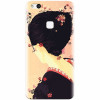 Husa silicon pentru Huawei P10 Lite, Japanese Geisha Illustration Cherry Blossom