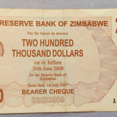 Zimbabwe - 200 000 Dollars / dolari (2008) sAY356